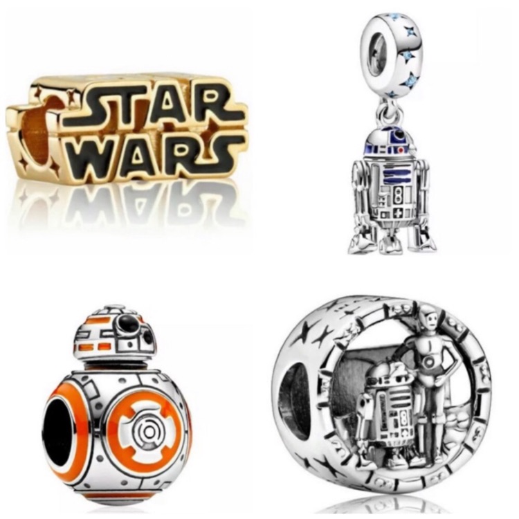 4 Pieces Disney Star Wars Bead Charm Bundle Set - 4 Charms